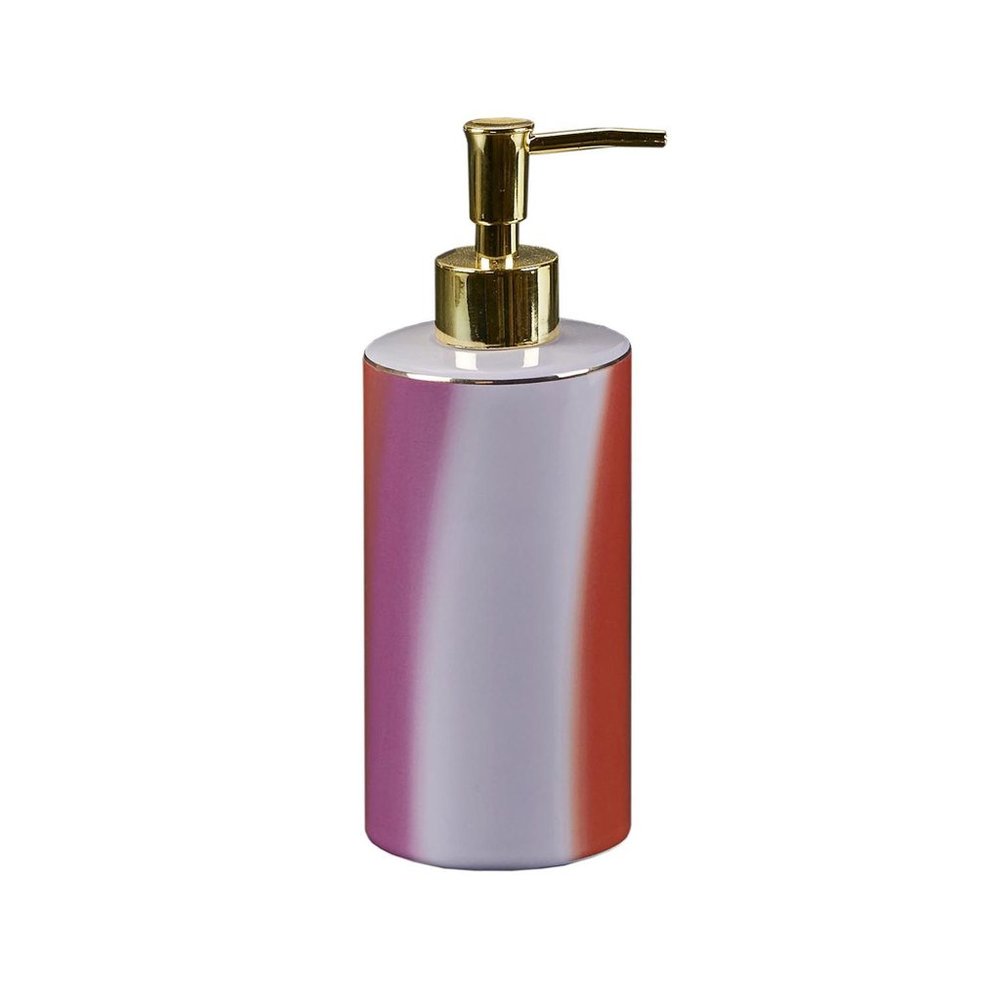 2 CERAMIC Wild Sage™ Tiger Wash Stripe Bathroom LOTION / Soap DISPENSERs - Picture 2 of 4